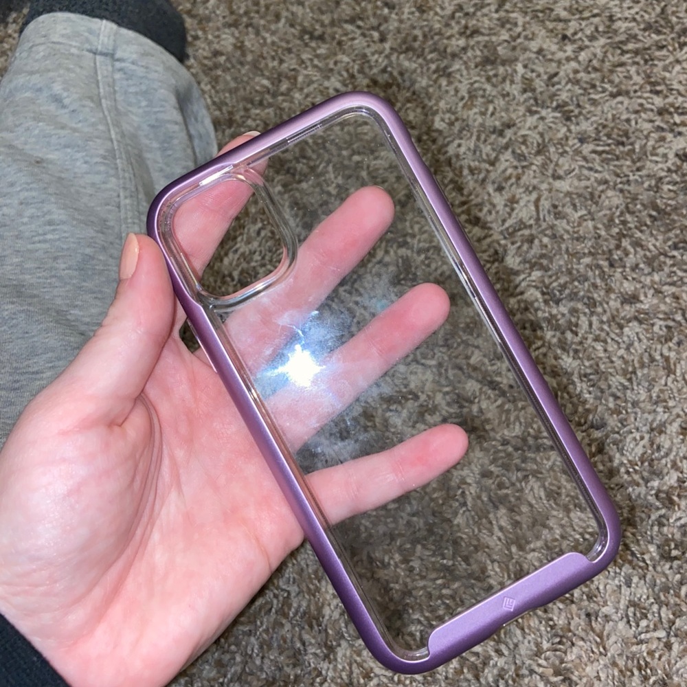 Clear and purple iPhone 11 case!